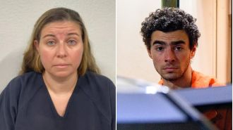 A woman pretending to be Luigi Mangione threatens an insurance company by writing threatening messages on bullets.