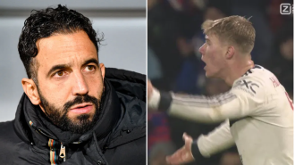 Ruben Amorim responds to dispute between Rasmus Hojlund and Manchester United teammate following Europa League victory.