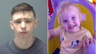 A man who kicked a baby to death and then pushed the dead body around in a stroller for three days has been sentenced to life in prison.