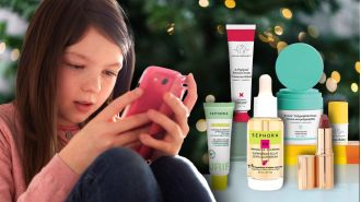 Children are asking Santa for expensive beauty items that total hundreds of of pounds.