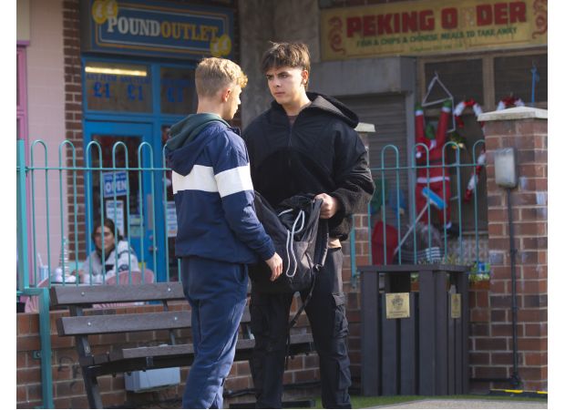 Coronation Street character caught with a knife, confirming previous shock reports.