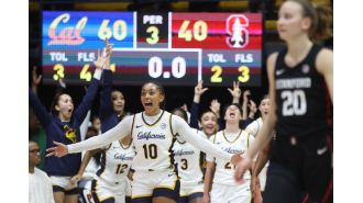 Cal beats Stanford by biggest margin in 42 years thanks to 18 3-pointers, breaking program record.