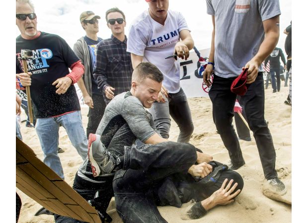 The head of a racist organization based in California is jailed for two years.