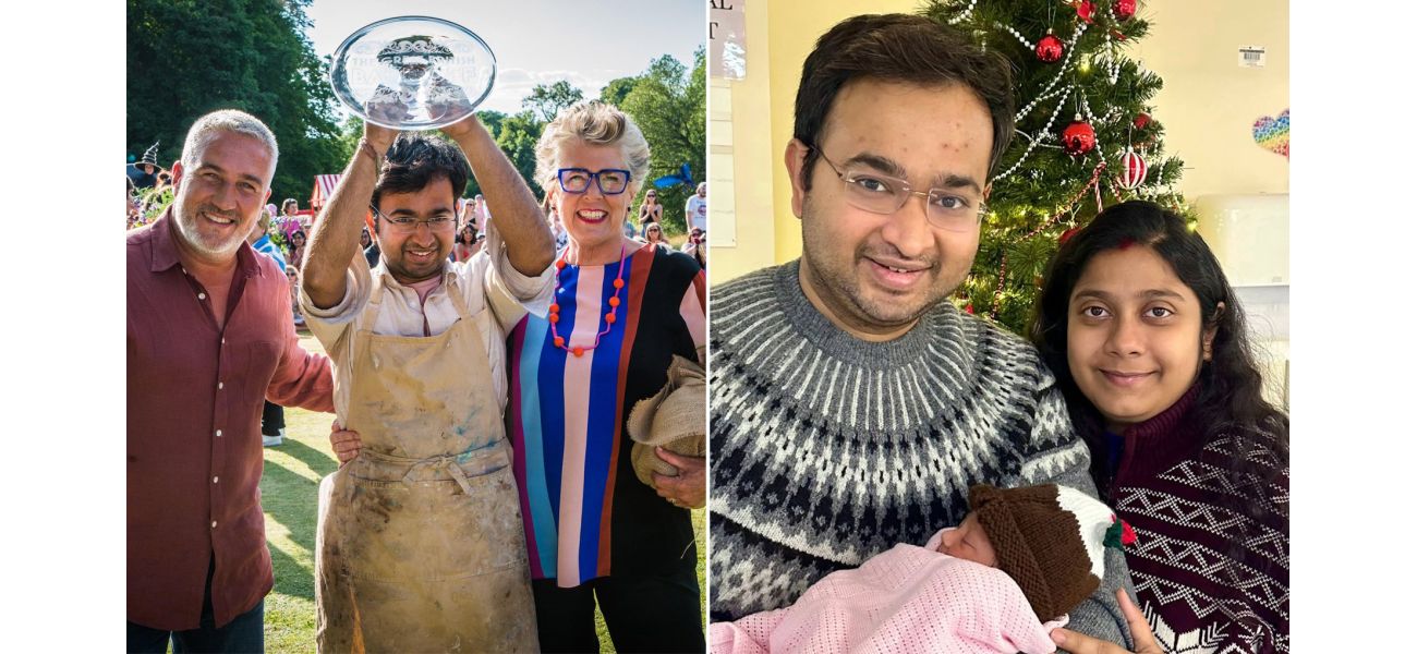 The British Bake Off champion is ecstatic as he shares news of his first child's arrival.