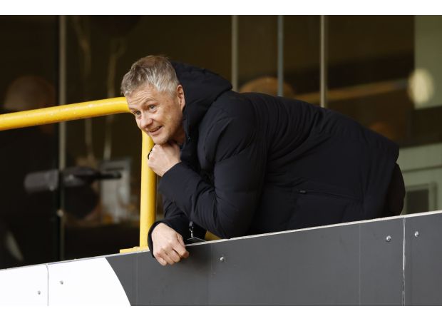 Former Man Utd player Ole Gunnar Solskajer attended the Wolves vs Ipswich match.