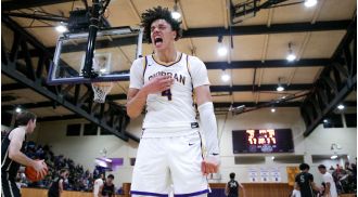 Jasir Rencher's game-winning shot secures a victory for Riordan over Salesian at the Gridley Invitational Tournament.
