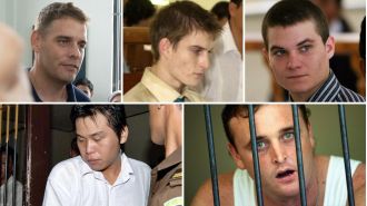 Drug smugglers known as the 'Bali Nine' are back in their home country after attempting to transport £2 million worth of heroin.