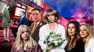 A sneak peek at Coronation Street's Christmas episode shows a character coming back to life and a violent confrontation.