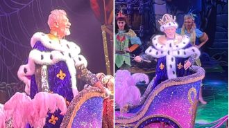 85-year-old Sir Ian McKellen surprises fans with unexpected stage appearance after recovering from a fall.