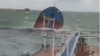A Russian oil tanker has broken in half, raising concerns about potential environmental disaster.