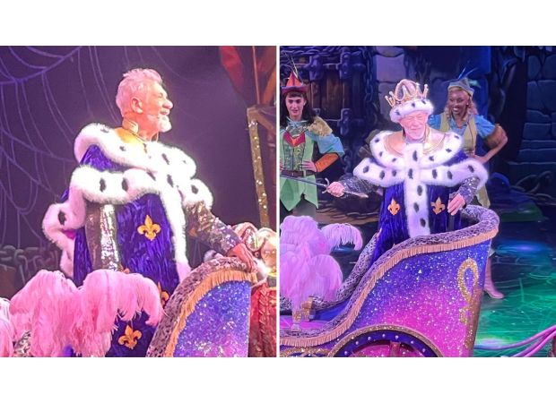 85-year-old Sir Ian McKellen surprises fans with unexpected stage appearance after recovering from a fall.