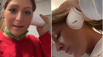 This trick with a paper cup can ease ear discomfort during flights.