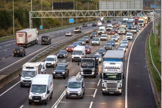 M25 drivers experience significant delays as postponed road construction shuts down the motorway.