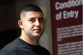 A tobacconist says his store was attacked with explosives when he refused to give in to demands for payment.