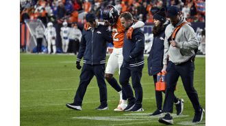 Surtain II, a cornerback for the Broncos, injured his ankle during their victory against the Colts.