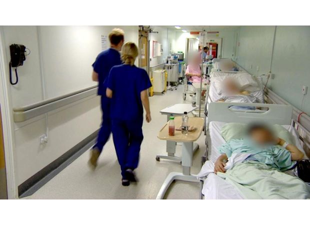 Doctors warn that the new hospital corridor for patient care is risky.