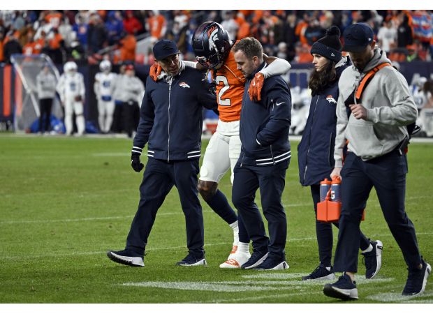 Surtain II, a cornerback for the Broncos, injured his ankle during their victory against the Colts.