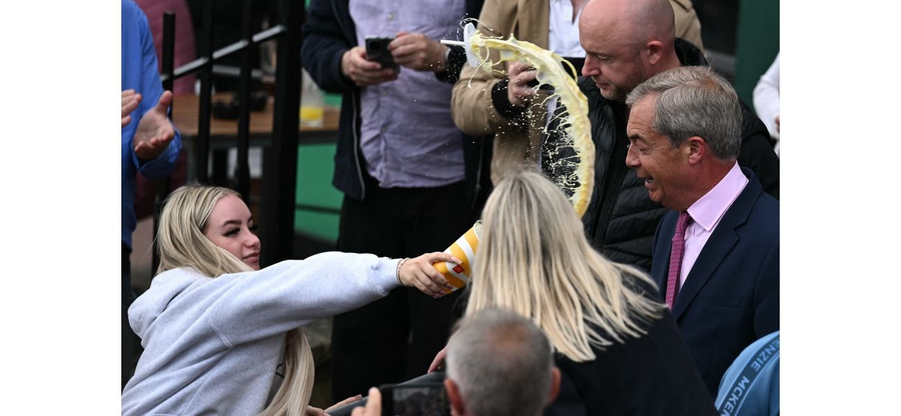 Model on OnlyFans goes to prison for drenching Nigel Farage in a banana milkshake.