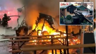 Iconic holiday market destroyed by fire at popular spot.