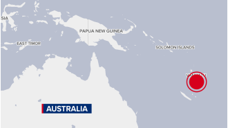 Strong earthquake with a magnitude of 7.3 hits close to Vanuatu.