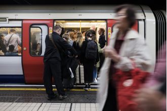 Vandalism causes delays on London Underground commuter line due to train damage.