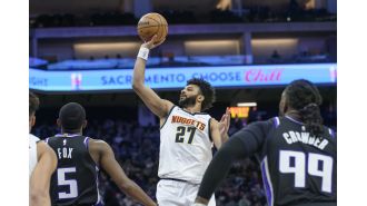 Nuggets' Jamal Murray leads comeback and scores winning shot against Sacramento in fourth quarter.