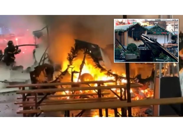 Iconic holiday market destroyed by fire at popular spot.