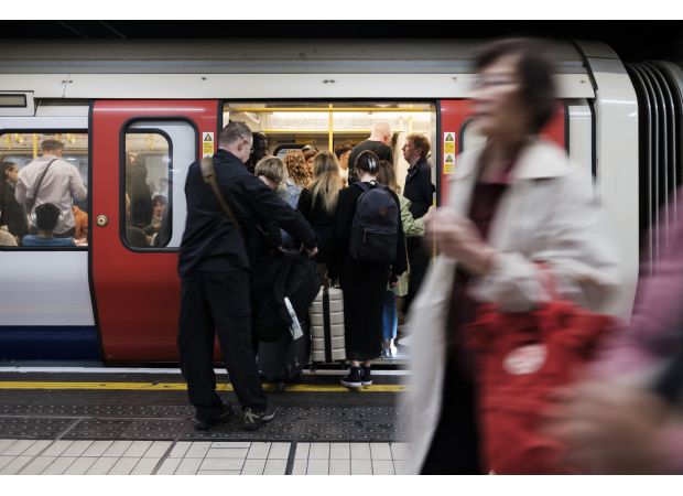 Vandalism causes delays on London Underground commuter line due to train damage.