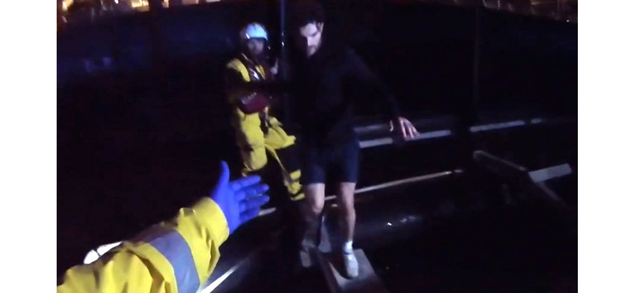 Man named Jordan North saved from river after trying to rescue dog from drowning.