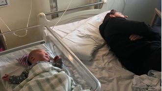 Actor from BBC's Traitor show says that newborn son was taken to the hospital urgently.