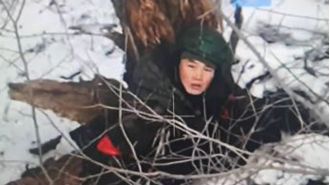 Ukrainian drone captures soldier watching as North Koreans are sacrificed in Putin's brutal warfare.