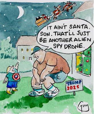 A cartoon by Guy Venables in the Metro newspaper.