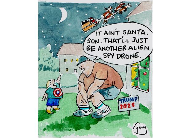 A cartoon by Guy Venables in the Metro newspaper.