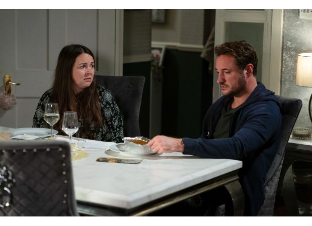 Martin rushes to Stacey in her time of crisis on EastEnders.