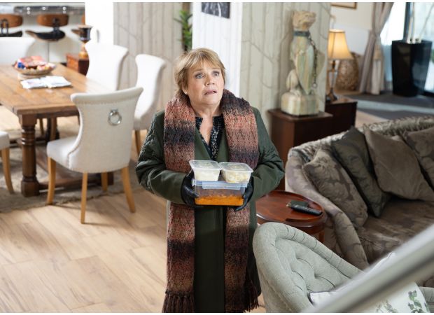 Brenda fights against her enemy before making a dramatic exit from Emmerdale.