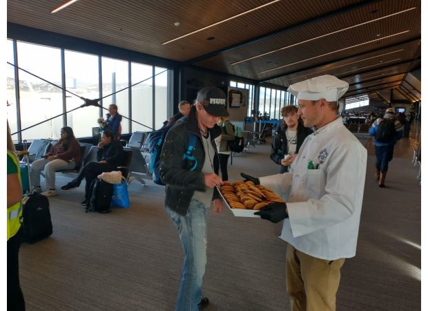 Frontier's inaugural flight from Denver lands in Eagle County, bringing treats and potential pilot strike.