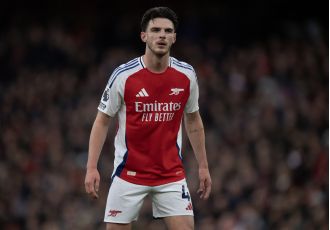 Declan Rice is not included in Arsenal's squad to play against Crystal Palace.