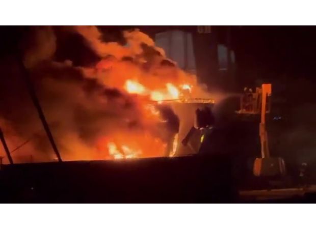 A large luxury yacht worth £11,520,000 was badly damaged by a fire while it was docked.