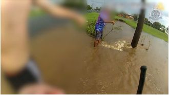 15-year-old boy gets carried away in stormwater drain during floods in Queensland.