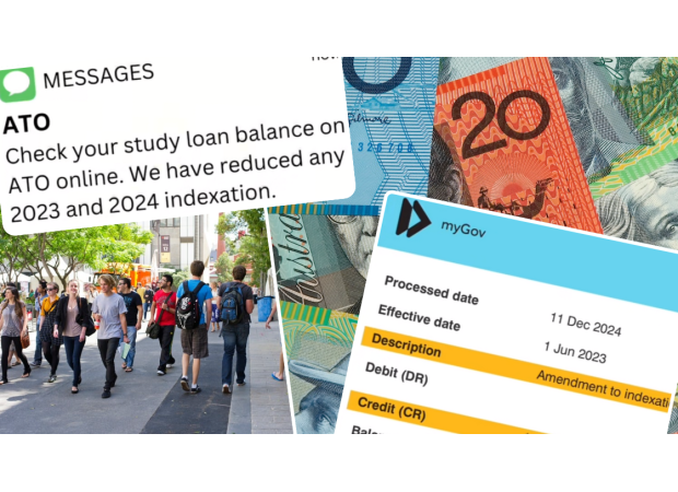 Students receive loans, get money in bank.