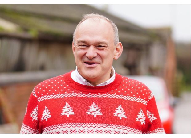 Sir Ed Davey is getting ready to challenge Metro in a holiday-themed game of Fifa.
