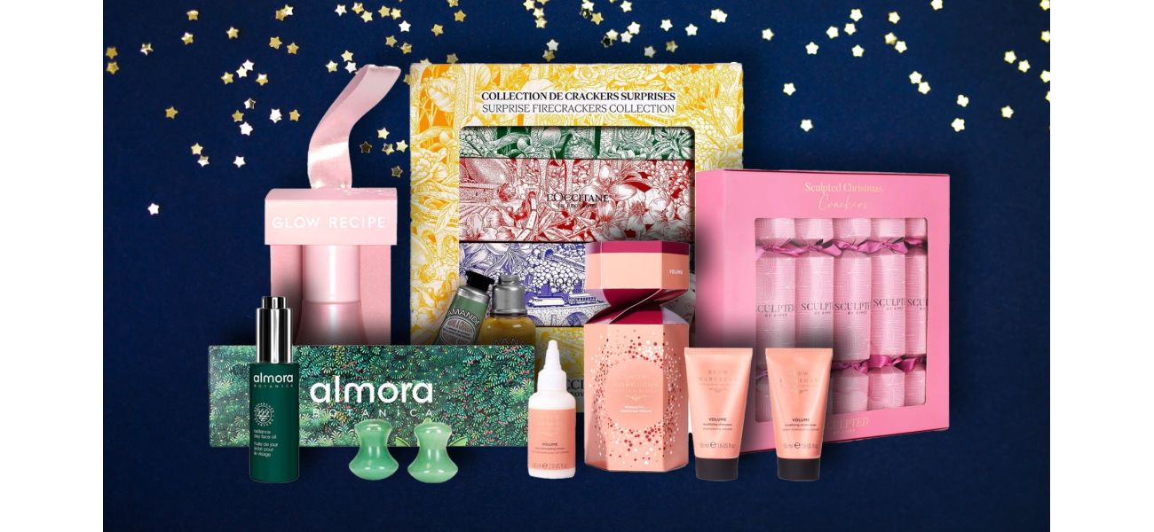 Elevate your holiday table with luxurious crackers filled with L'Occitane, Sisley Paris, and other beauty products.