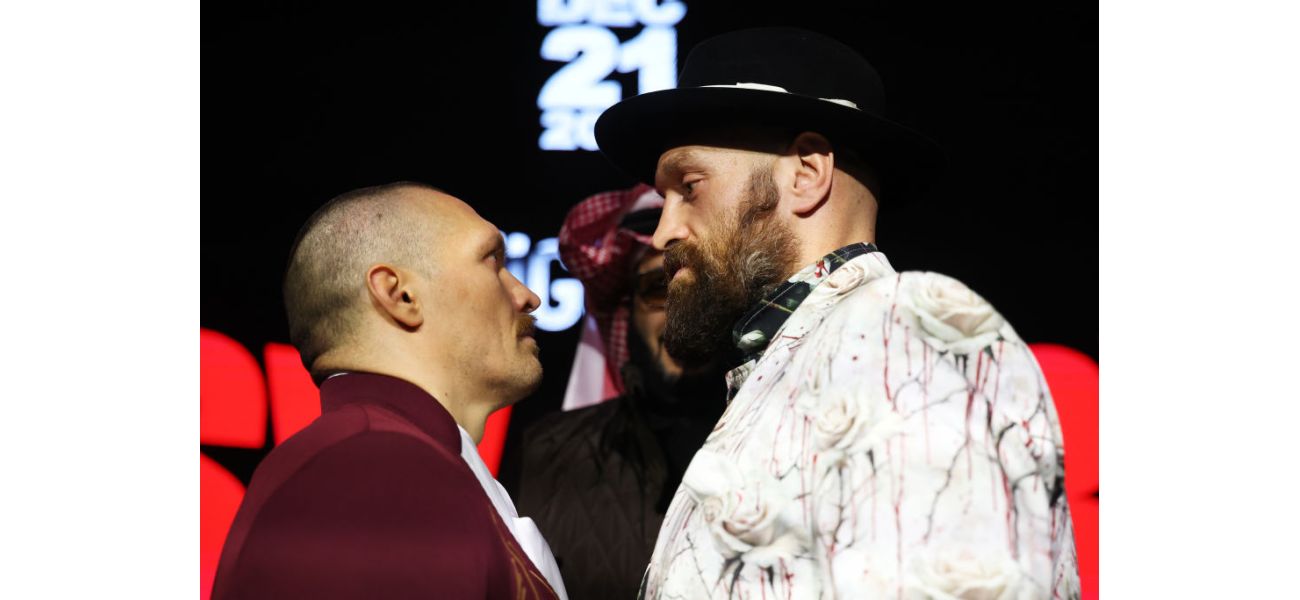Fury and Usyk have intense 10-minute stare down in a private emotional setting.