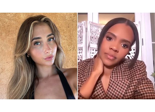 Lily Phillips stands up for her mother against a conservative commentator in a heated confrontation.