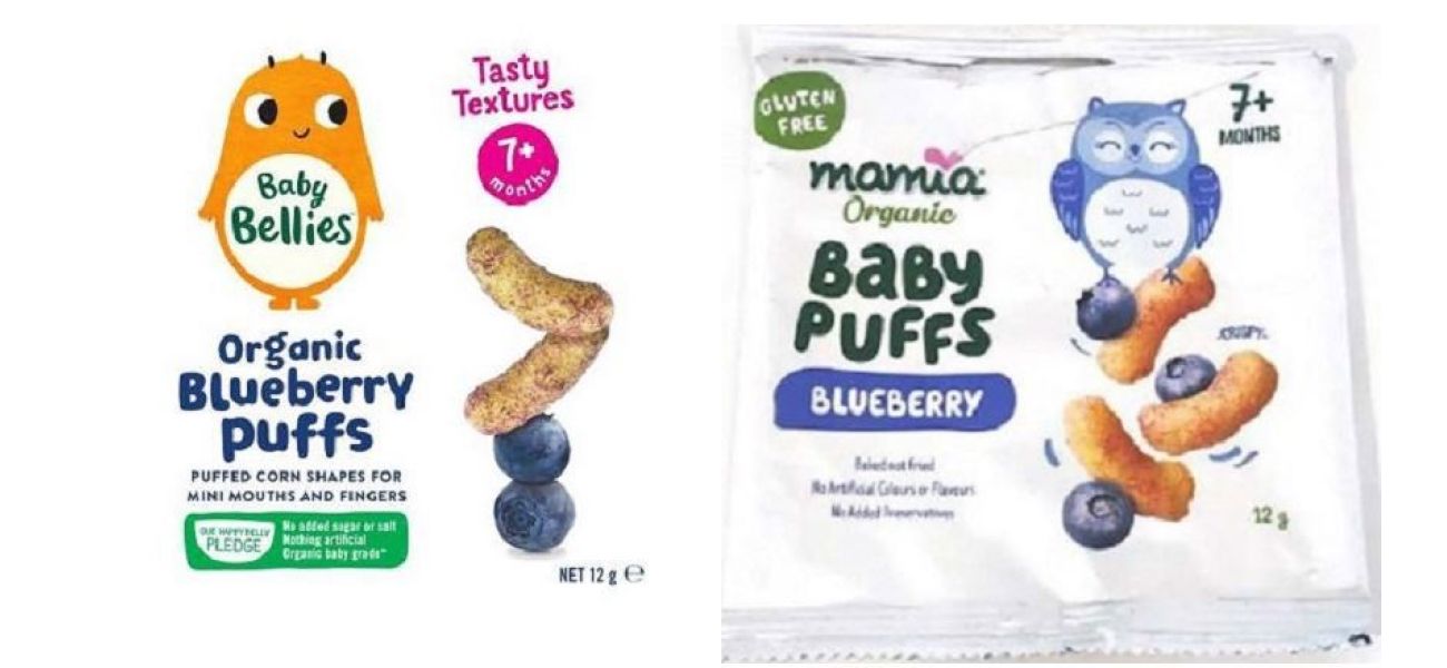 Smaller food company successfully sues Aldi for copying their snack packaging design.