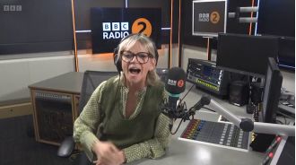 Zoe Ball struggles to recall her own name during her final Radio 2 breakfast show.