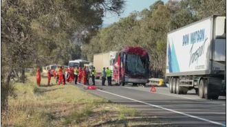 A bus driver passed away and 12 passengers were hurt due to collision in regional New South Wales.