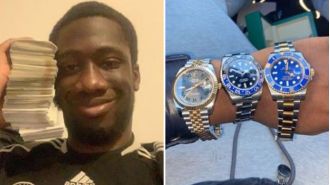Man arrested for wearing three Rolex watches while dealing drugs.