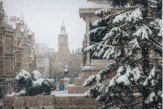 When was the most recent Christmas in London with snow?