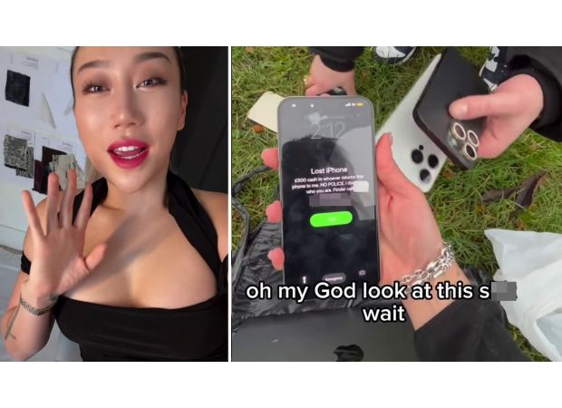 A woman pursues phone thieves and discovers where they hide stolen items.